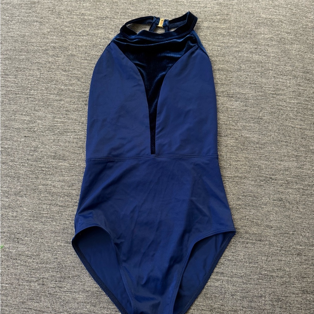 Class In Deep Blue Leotard